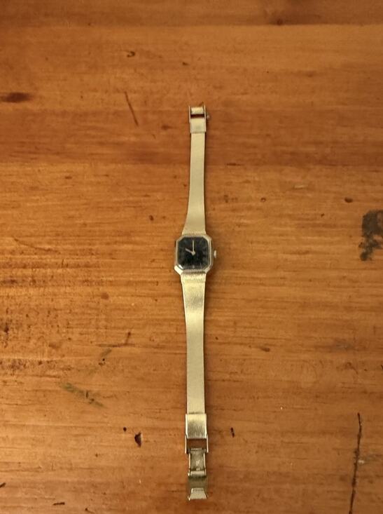 Seiko Other - Vintage Seiko Gold Tone Octagonal Case Black Dial Mesh Bracelet Quartz Watch